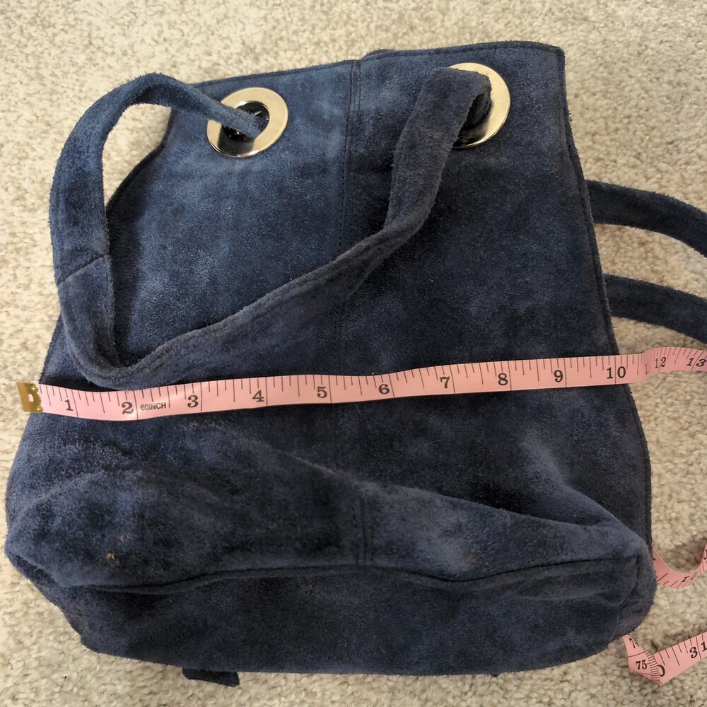 Suede Drawstring Vintage Mini Backpack - Picture 7 of 8